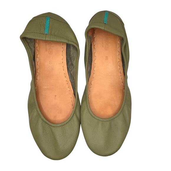 Tieks Olive Green Women's Ballerina Flats Size 10 - Picture 4 of 6